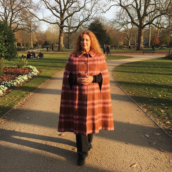 1970's-100% wool cape coat !! - Picture 1 of 13